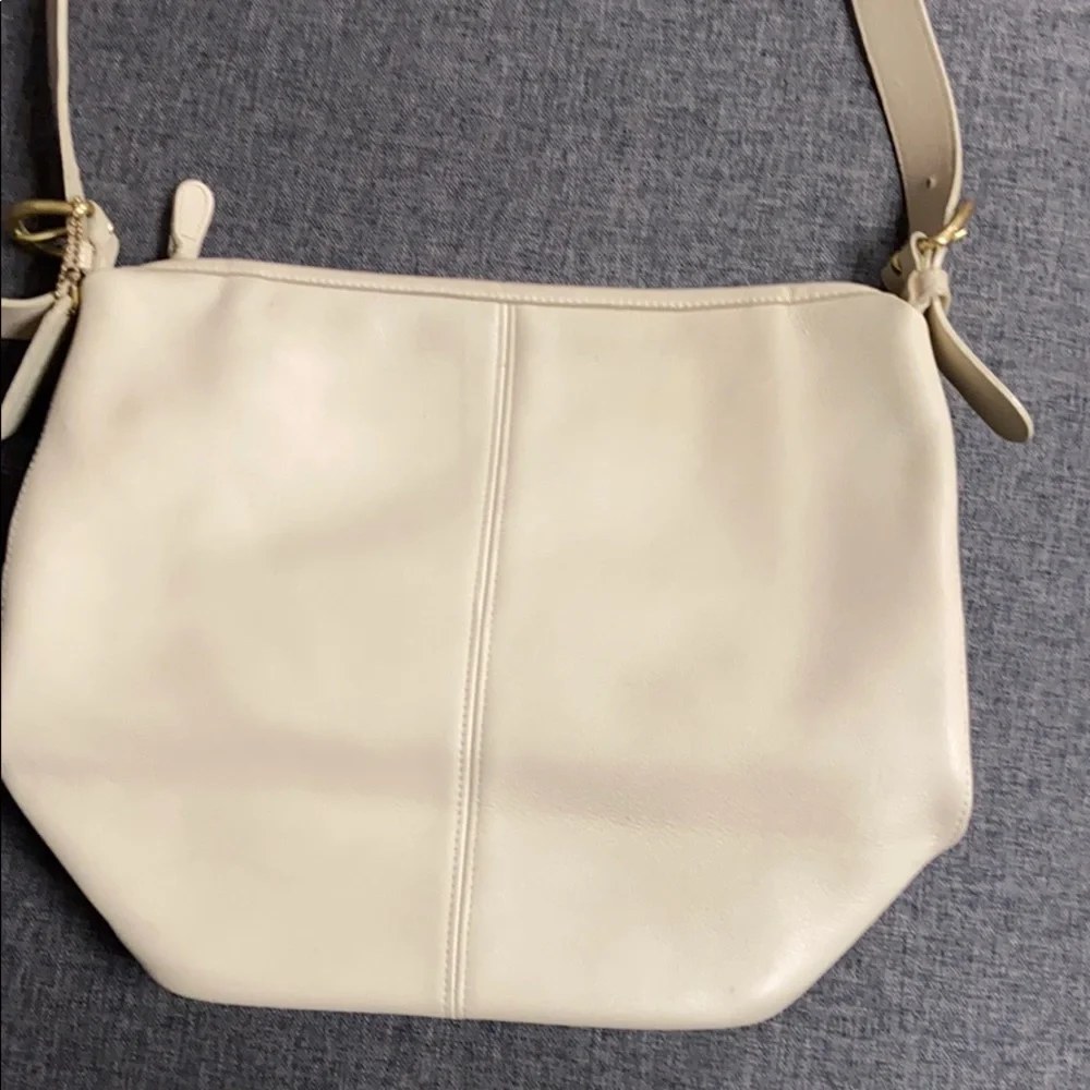 Vintage Coach leather cross body bag, cream - Picture 4 of 15